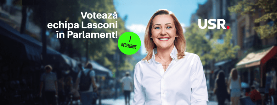 Afiș electoral USR.